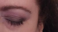 Lavender 2 from crease to just under brow bone; Posy 4 on lid to crease; Plum 6 on outer corners.  Stila All Day Waterproof Liquid Liner in Intense Smoky Quartz.  Hourglass Unlocked Instant Extensions mascara, sloppily applied.  Side note:  be careful with those Stila liners- the springs in the cap are really strong, and can easily turn into a weapon if you don't shut it fully after use!