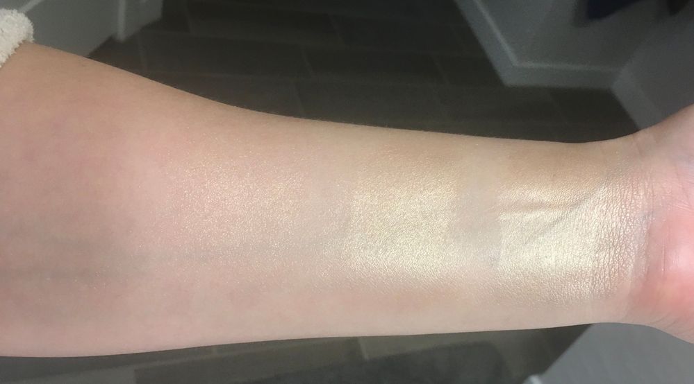 Highlighter by itself, over the cream highlight, over the cream and the balm