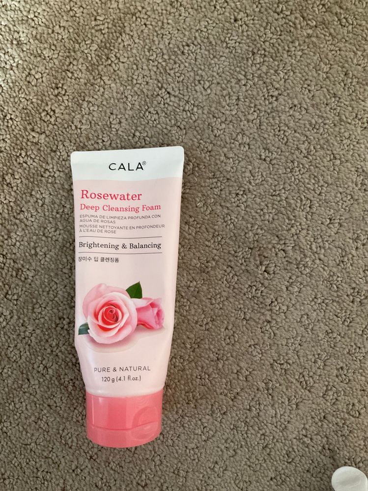 CALA, rose water deep cleansing foam