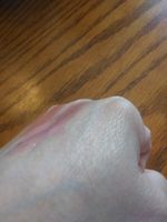 Jane Iredale primer swatch- natural lighting.  So, so pretty- no glitter chunks.