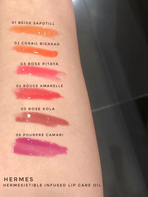 Hermes Lip Oils Swatches.jpeg