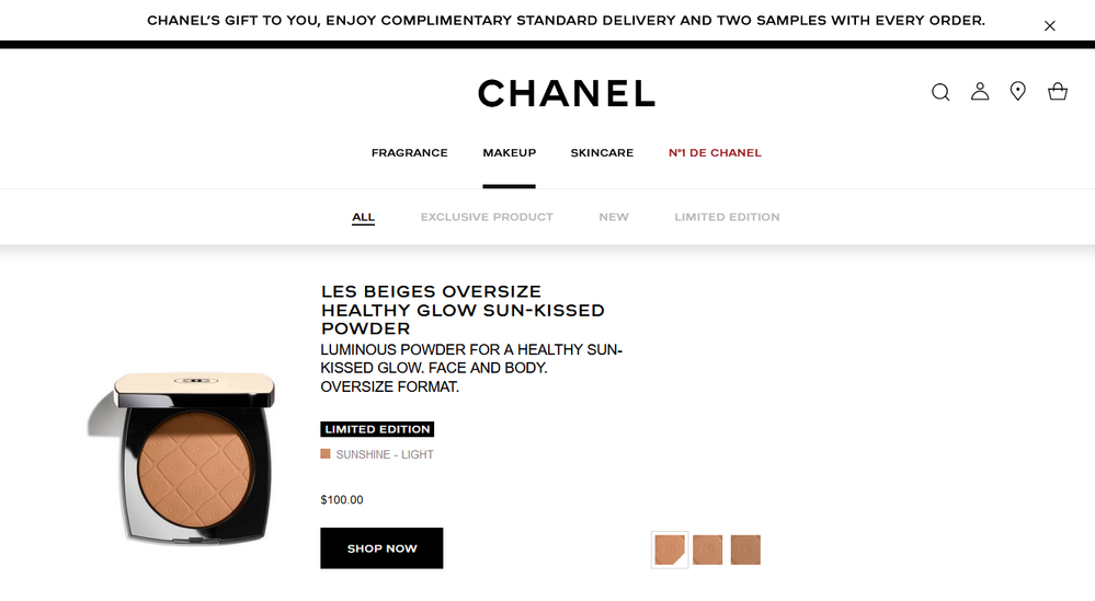 CHANEL LES BEIGES Over-sized Healthy Glow Sun-Kissed Powder