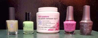 I'd previously only tried the nail polish remover pots that had a sponge inside but these that have silicone scrubby bristles inside are AWESOME for removing flakie polishes!  Also finally had to try out Morgan Taylor since @RGBrown loves her polishes.