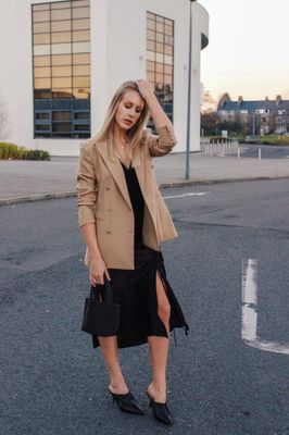 Black-slip-dress-and-camel-blazer-on-fashion-blogger-