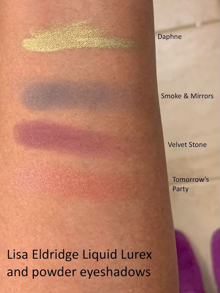 Anyone wanting a super metallic or sparkly finish from Tomorrow's Party will be disappointed. Apparently some of Lisa's metallics are more shimmery than others by design.
