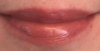 The one shade I had never tried of the Clinique Pops- Bare.  I can see why it's popular.  A beautiful everyday shade, and it has the perfect amount of shimmer to make my lips look fuller.