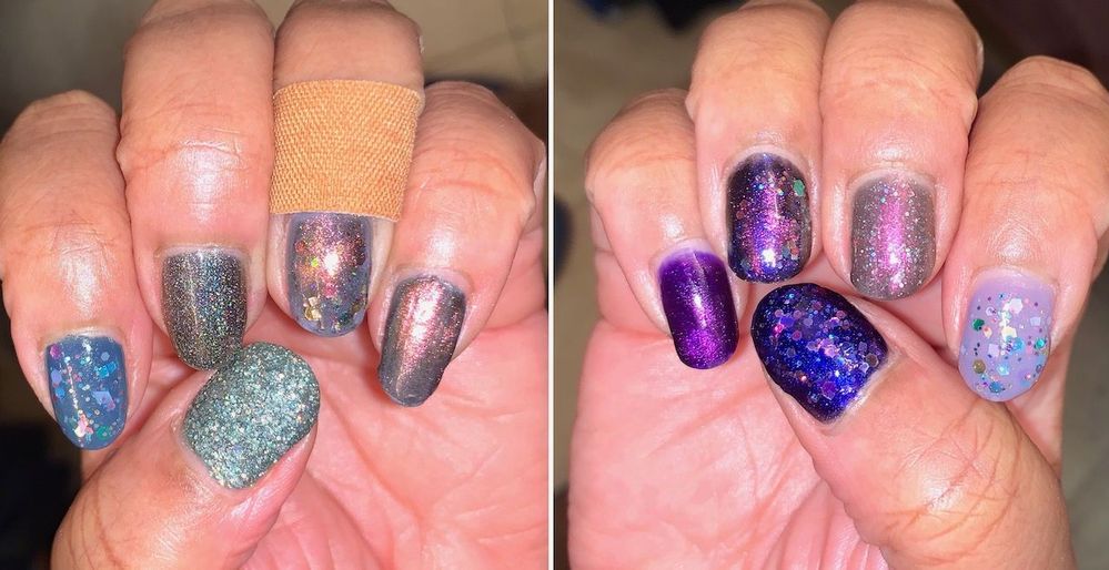 Flash photos to bring out any holo glitter that wasn't already showing off.