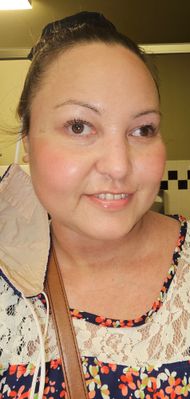 Intense version-lots of product I pressed into center of cheek. Then blended straight aiming towards ear