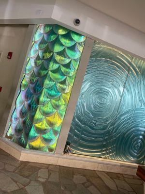 The hotel mermaid decorations!