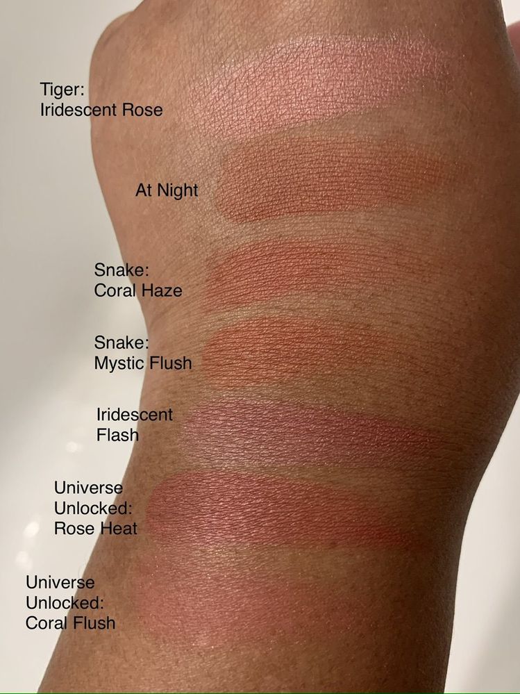 Hourglass blush comparisons.