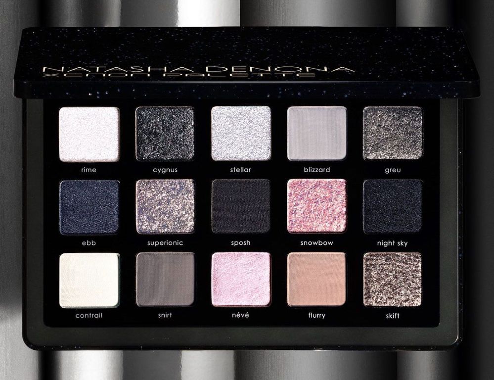 Image of midi Xenon palette via cropped screenshot of Instagram @natashadenona