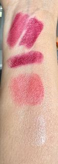 Left lip- Ambitious, Right lip- Star Power, below both mixed, Merit Rouge, Saie Starglow