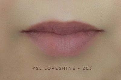 YSL LoveShine 203 Blushed Mallow (after 3 hours)