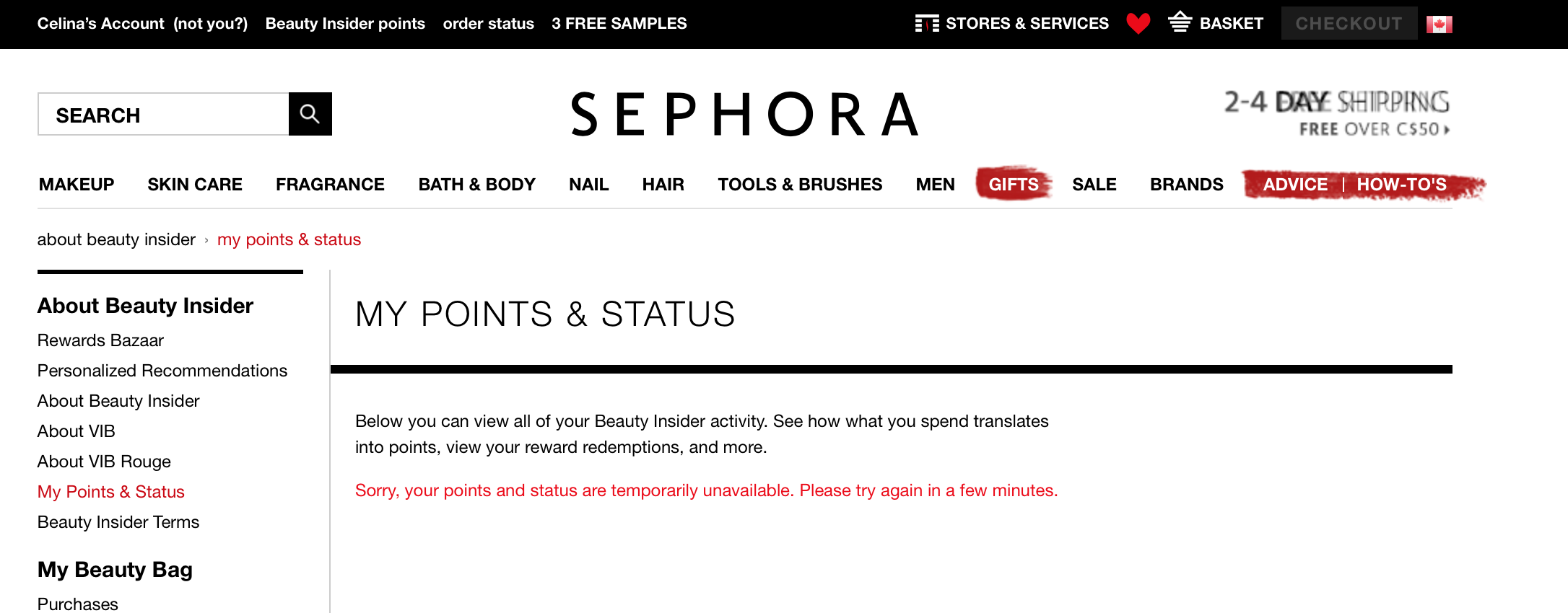 Multiple Issues Regarding Beauty Insider... - Beauty Insider Community