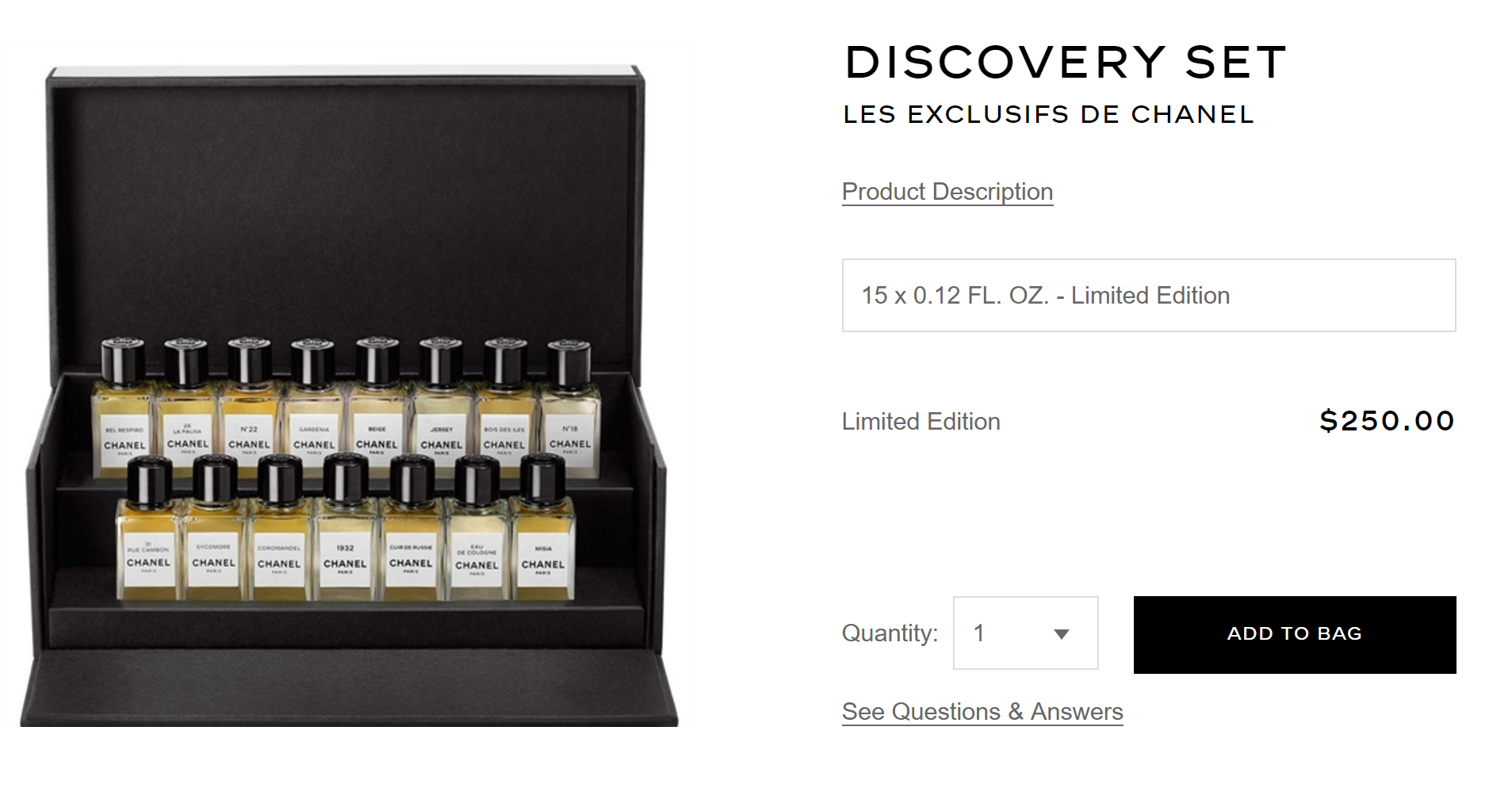 Two limited edition Chanel Sycomore and Maisons d'art coffrets
