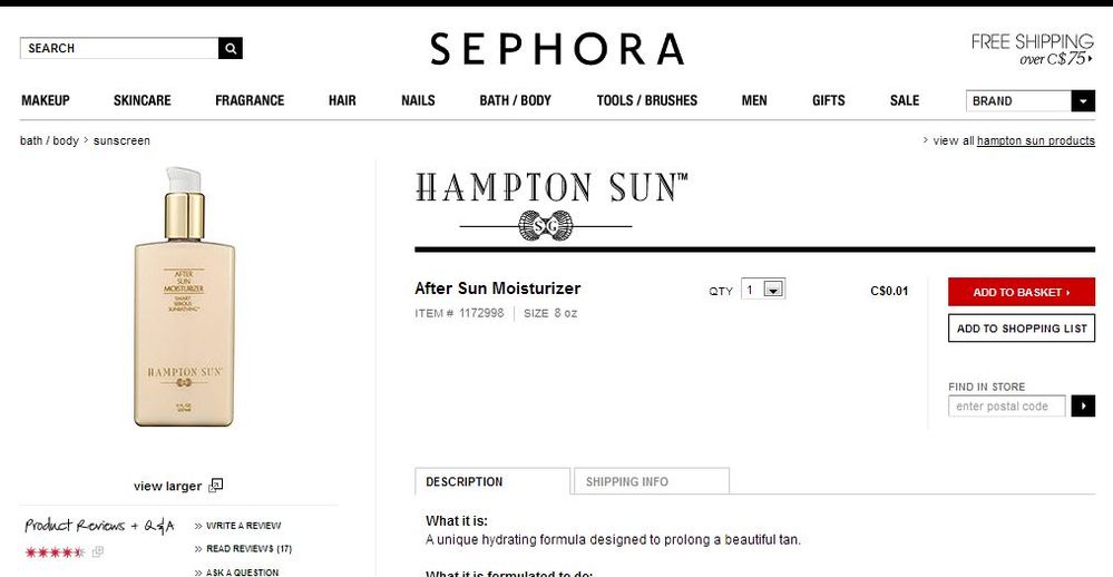 Hampton Sun After Sun Moisturizer  C$0.01 large.JPG