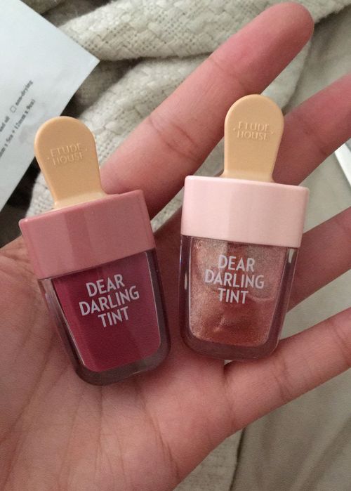 Dear Darling Water Gel Tints in Red Bean Red and Jewel Pink
