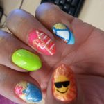 Left Hand Summer Nails Did