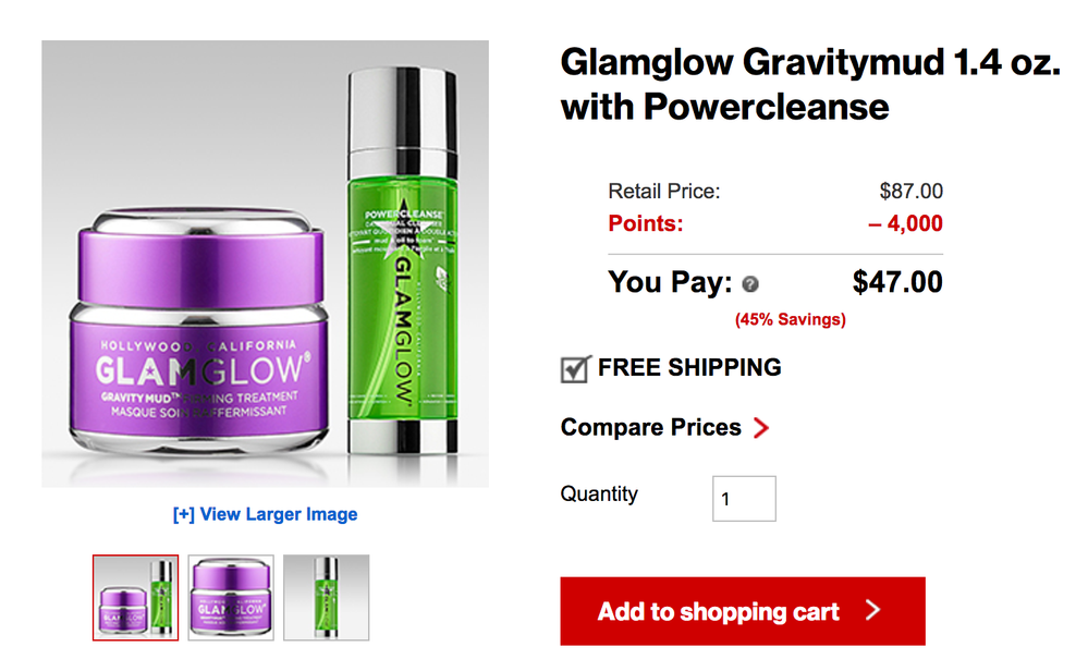 The same GlamGlow gravity mud on Sephora is $69!