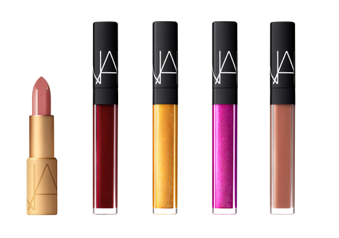 Gold Audie is Anita (Oct 1 @ Sephora).  Photoglass lip lacquer in Kiki, Muse, Off limits and Zambeze. $26 each avail Oct 6 @ narscosmetics online