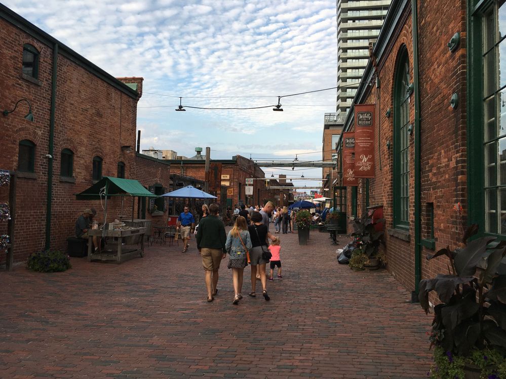 Distillery District for dinner.