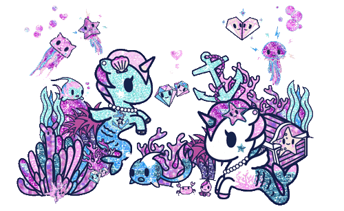 Image result for unicorn llama mermaid gif