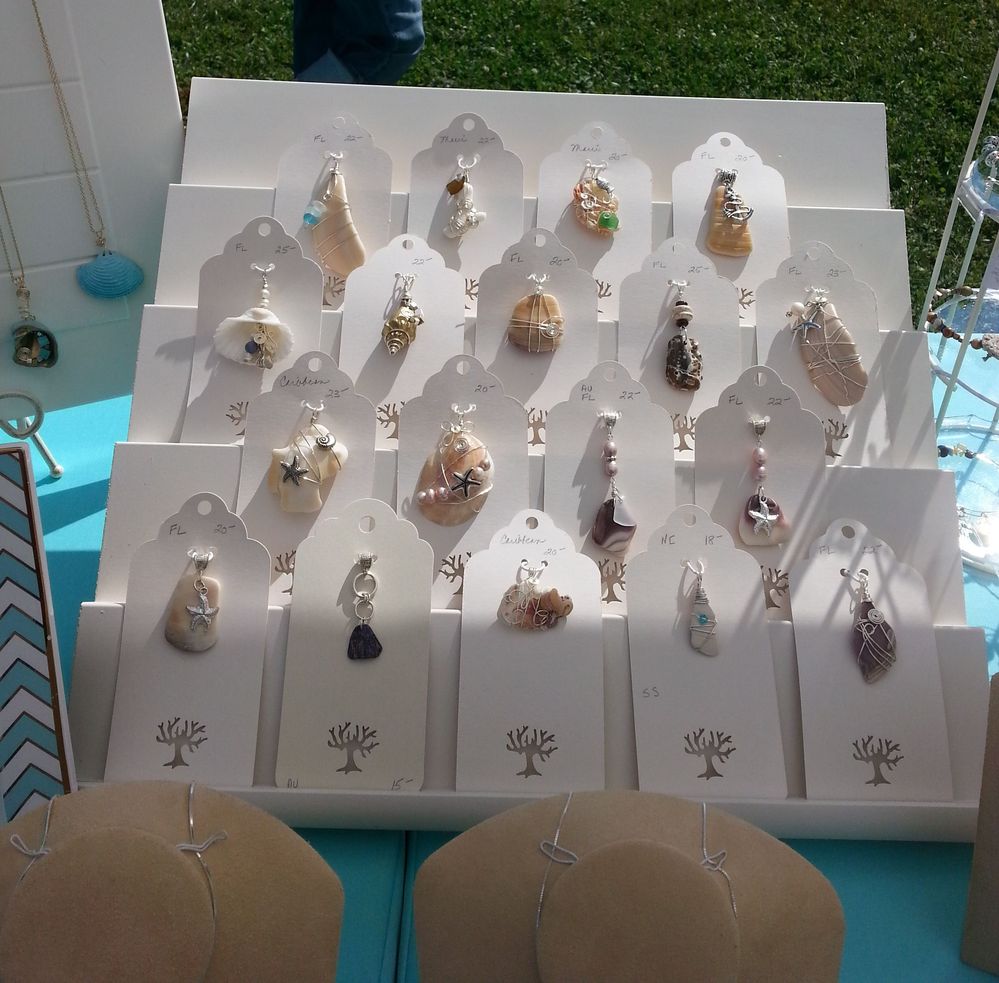 Beachy pendants (shells, etc.)