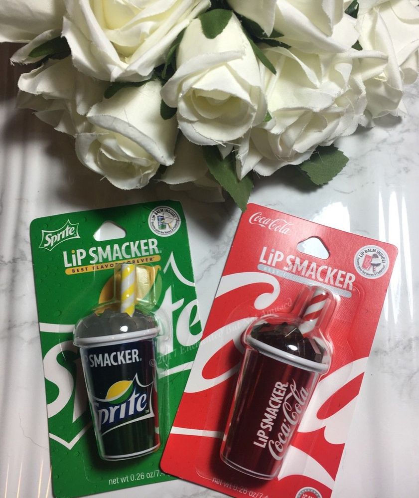Sprite and Coca Cola Lip Smackers!   If only they had my beloved Diet Coke...