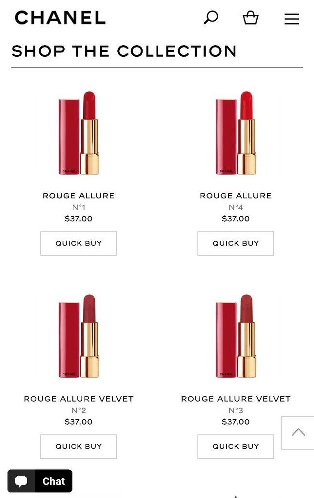CHANEL Allure Numeros Rouge Libre Collection Lipstick