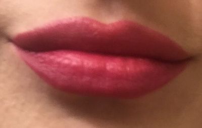 Sephora Lip tint in "Ruby" - 5 hours after initial application (one coat, no touchups)