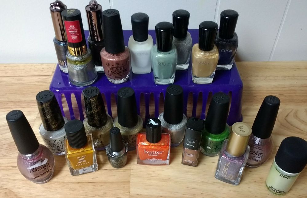 Other used polishes that didn't fit in the cabinet