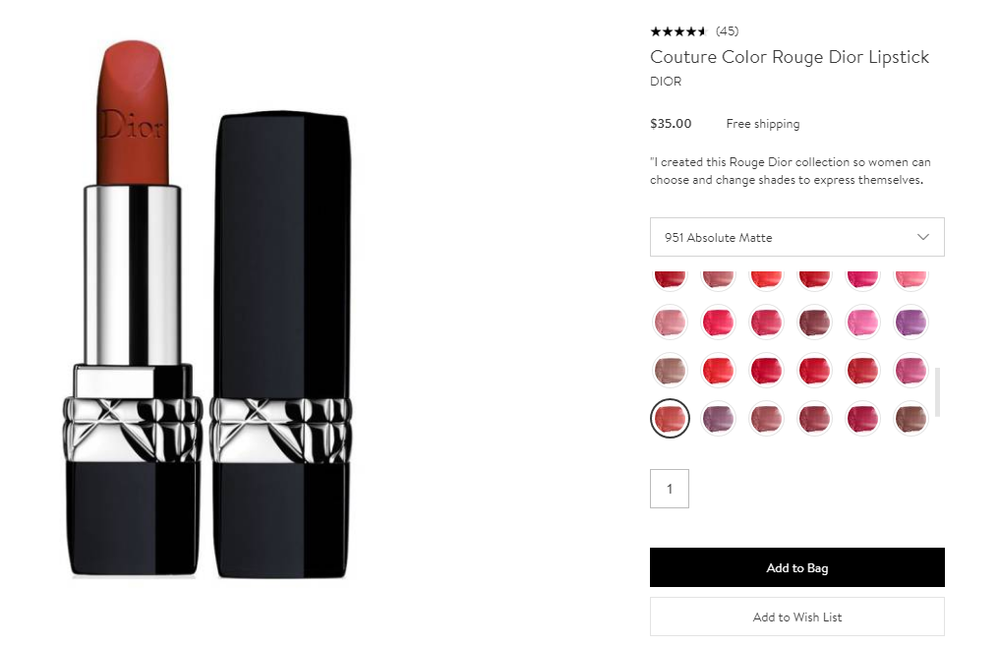 Nordstrom product page.