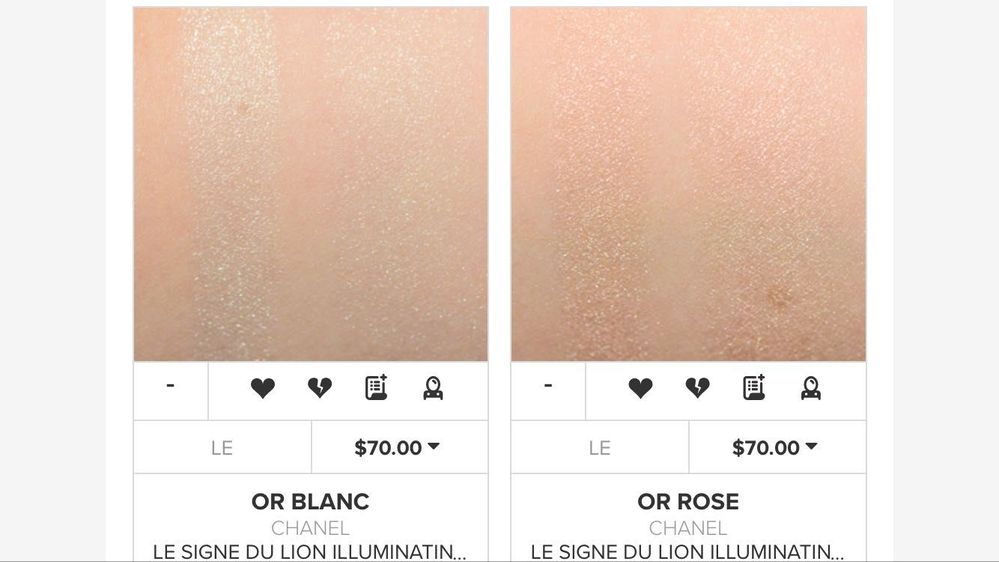 Chanel Le Signe Du Lion Highlighter in Or Blanc und Or Rose