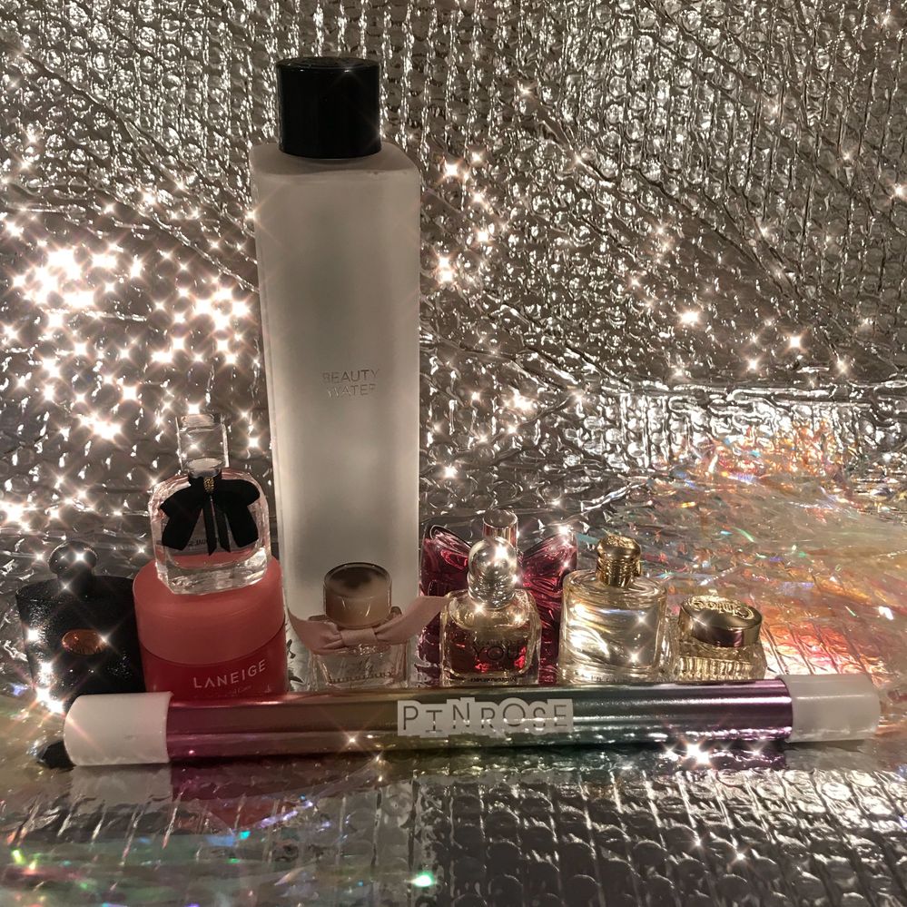 Son&Park Beauty Water, Laneige Lip Sleeping Mask, Pinrose Rollerball Trio, YSL Mini Perfume Set and SPRITZ promos
