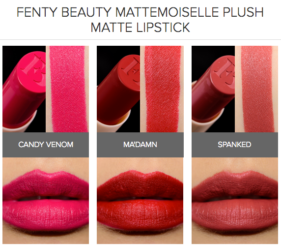 Fenty Beauty MATTEMOISELLE Plush Matte Lipstick Candy Venom