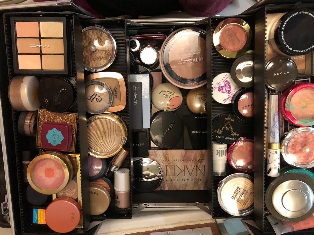 Bronzers, blushes and highlighters