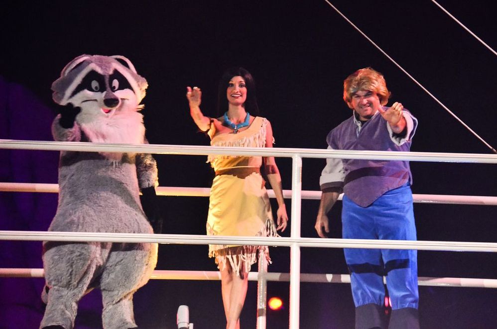 Meeko? Pocahontas and John Smith during Fantasmic (b/c we all know how John Smith ends up in the real story)