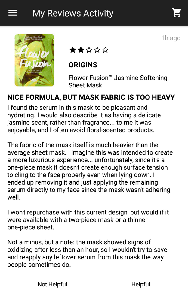 Origins Flower Fusion Sheet Mask