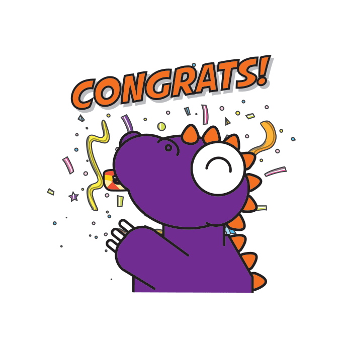 dinosaur congrats.gif