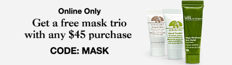 Free mask trio offer valid through 1/25/2018 at 6:00AM EST.