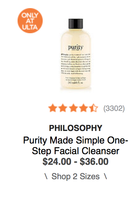 I finally found the elusive Purity Made Simple, at Ulta of all places!