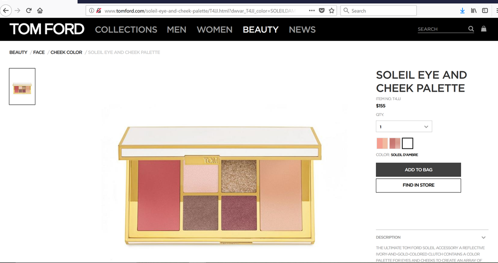 Tom Ford Palette SOLEIL D'AMBRE