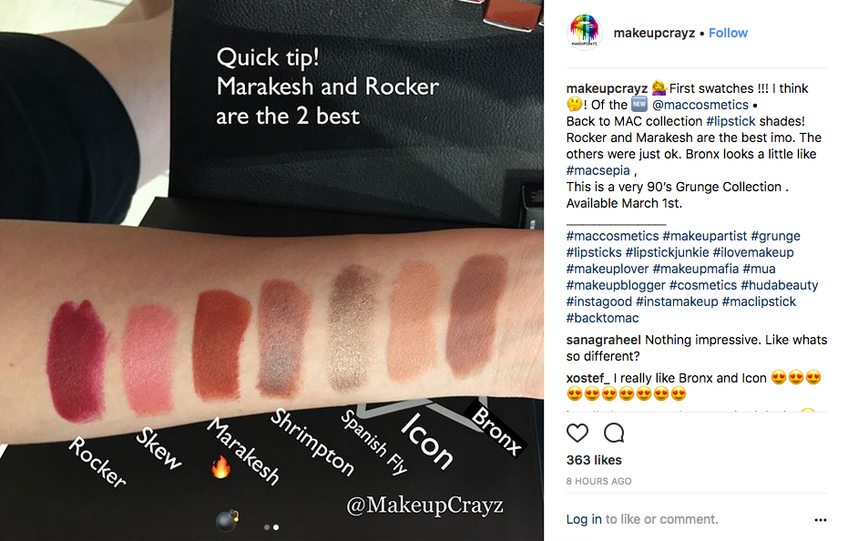 mac bronx lipstick swatch