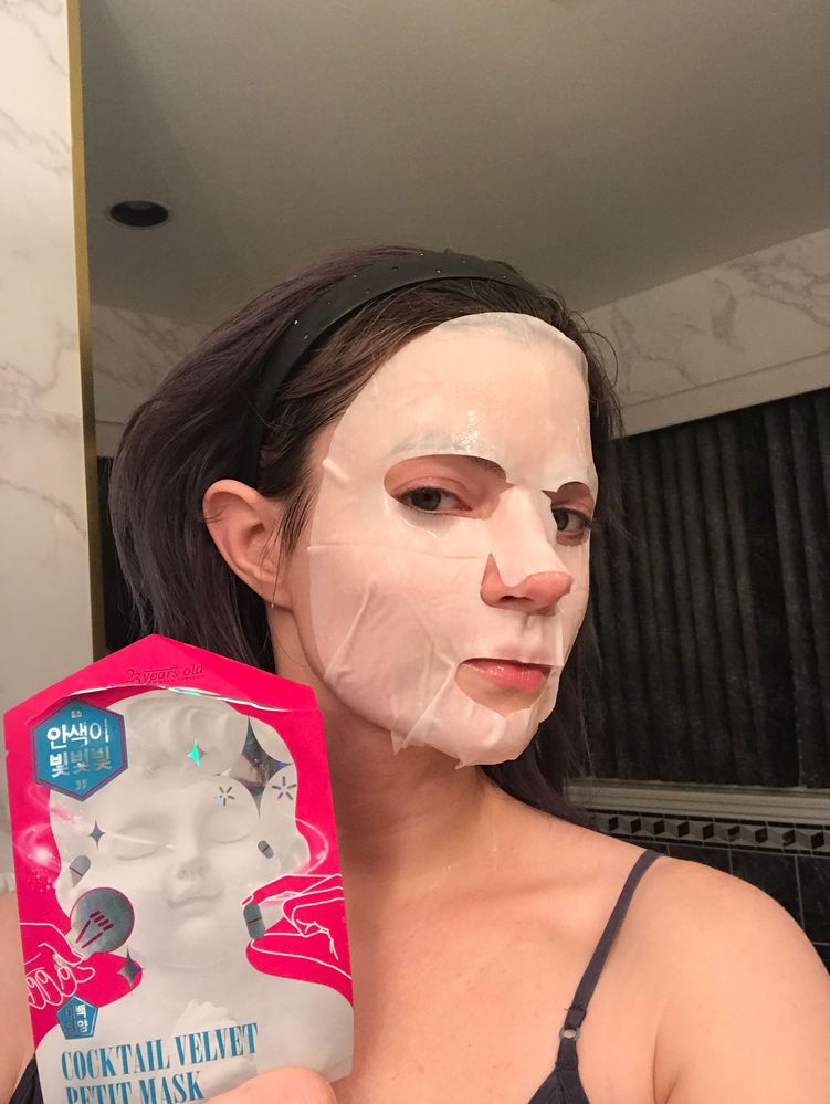 23 years old cocktail velvet petit mask