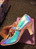 Side view- glitter encrusted heel!