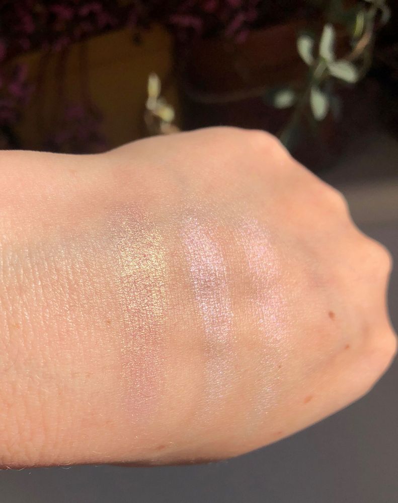 Becca Lilac Geode/ Becca Prismatic Amethyst, Sephora Collection Pink highlight
