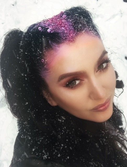 lipstick and glitter